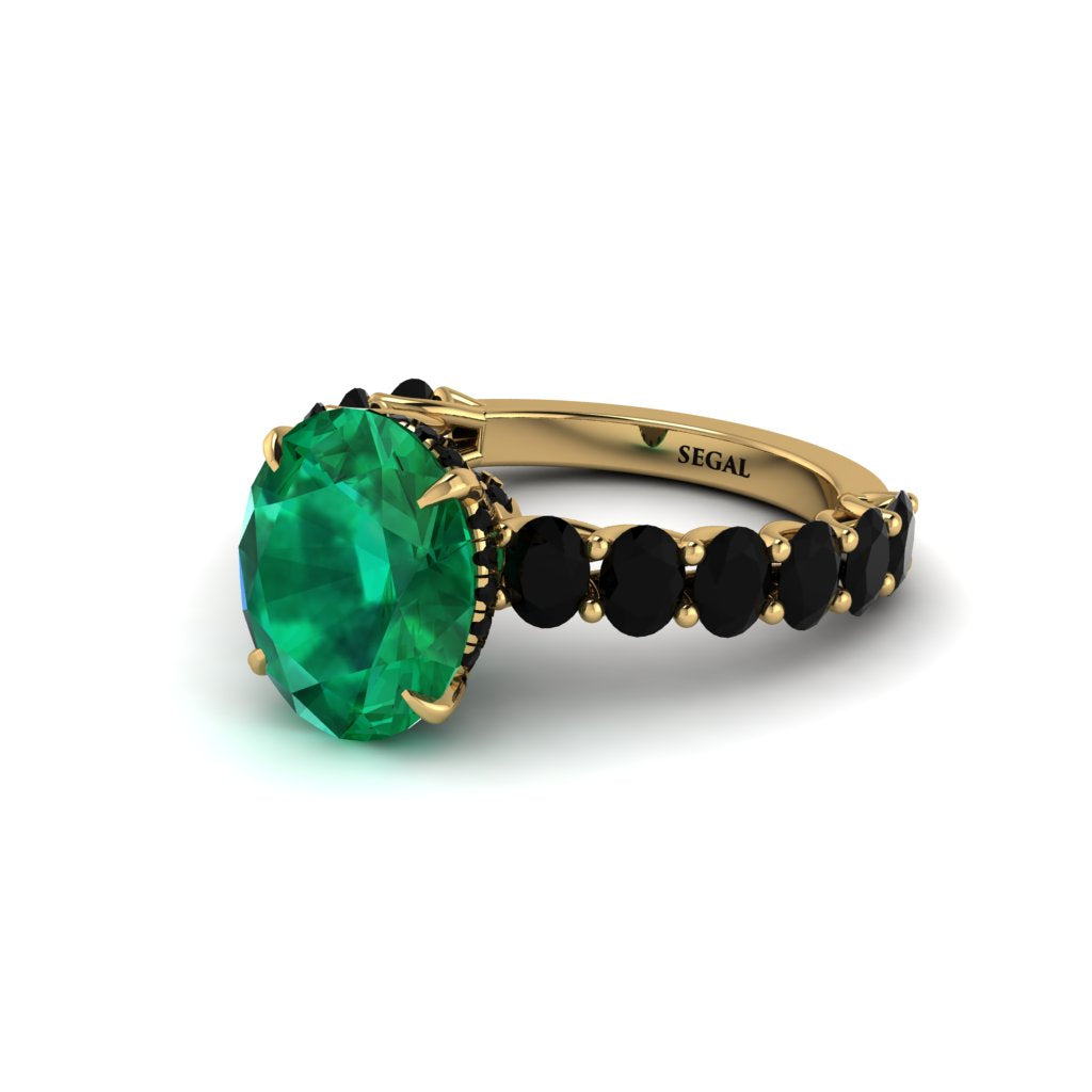 4ct Oval Cut Emerald Engagement Ring - Xena No. 34