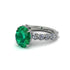 4ct Oval Cut Emerald Engagement Ring - Xena No. 6