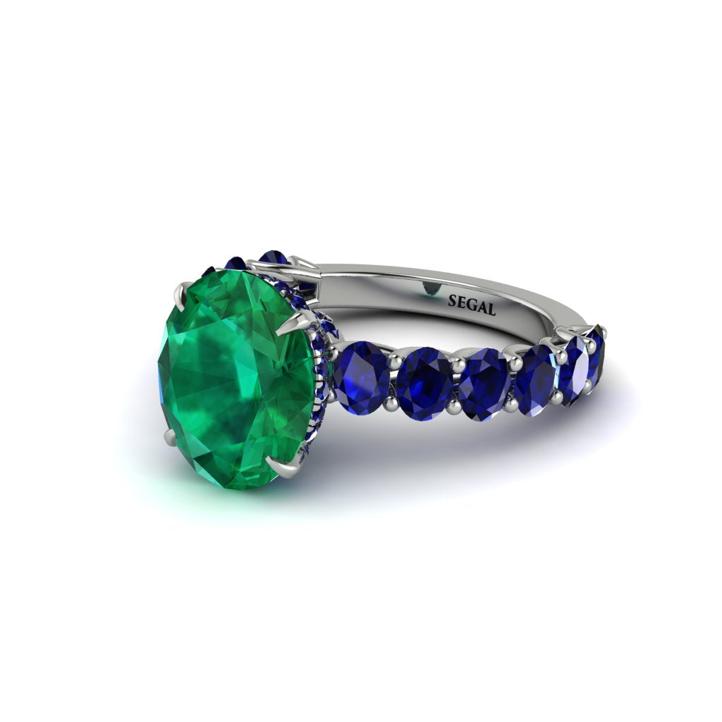 4ct Oval Cut Emerald Engagement Ring - Xena No. 66