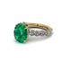 4ct Oval Cut Emerald Engagement Ring - Xena No. 4