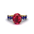 4ct Oval Cut Ruby Engagement Ring - Xena No. 70 image 2