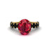 4ct Oval Cut Ruby Engagement Ring - Xena No. 40