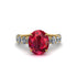 4ct Oval Cut Ruby Engagement Ring - Xena No. 10 image 2