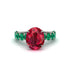 4ct Oval Cut Ruby Engagement Ring - Xena No. 27 image 2