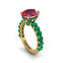 4ct Oval Cut Ruby Engagement Ring - Xena No. 25