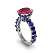 4ct Oval Cut Ruby Engagement Ring - Xena No. 72 image 1