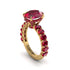 4ct Oval Cut Ruby Engagement Ring - Xena No. 55 image 1