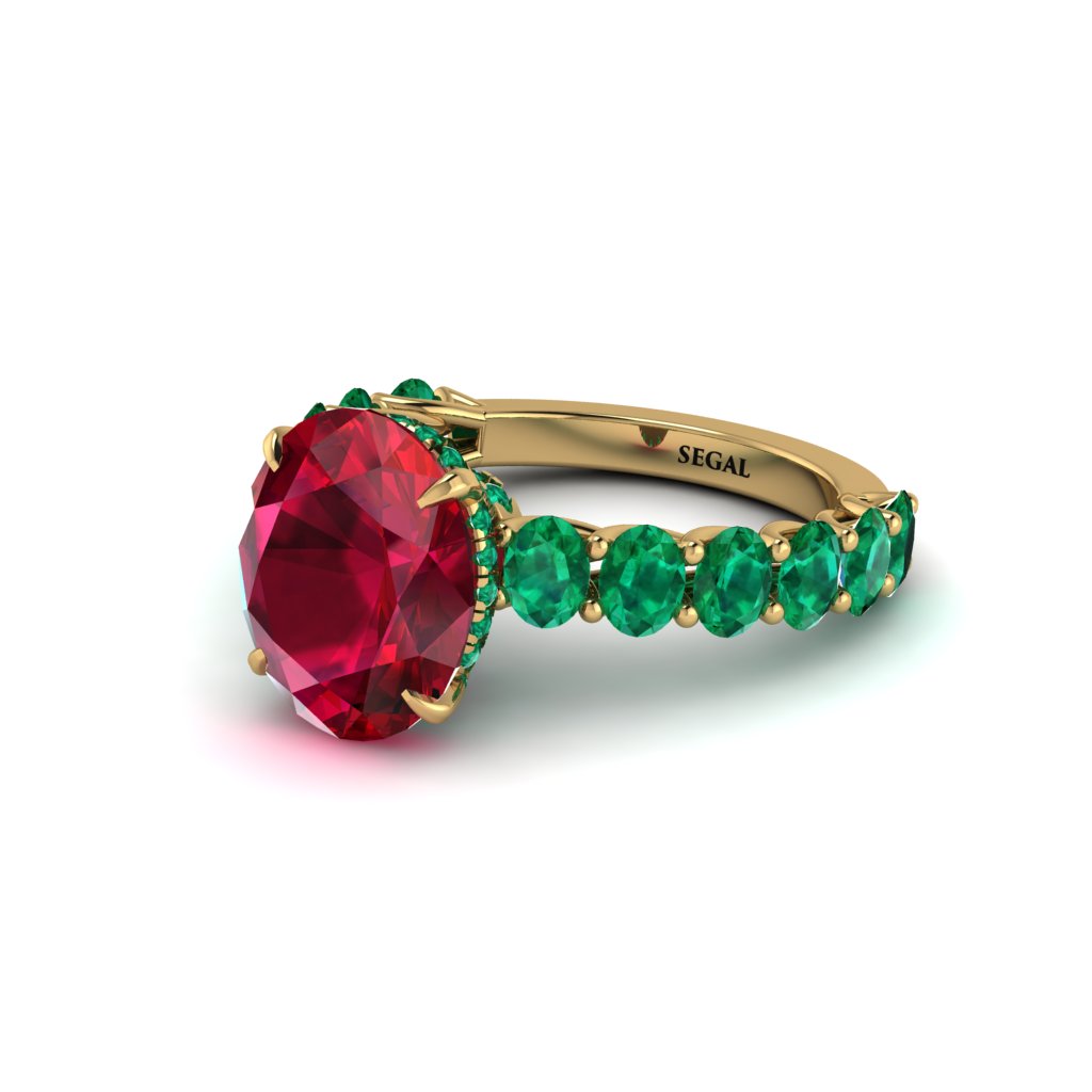 4ct Oval Cut Ruby Engagement Ring - Xena No. 25