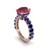 4ct Oval Cut Ruby Engagement Ring - Xena No. 71