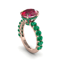 4ct Oval Cut Ruby Engagement Ring - Xena No. 26 image 1