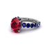 4ct Oval Cut Ruby Engagement Ring - Xena No. 72