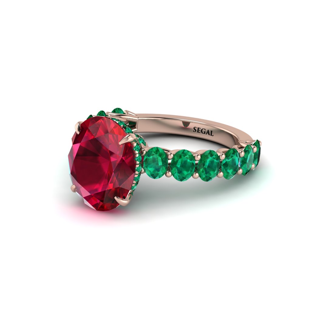 4ct Oval Cut Ruby Engagement Ring - Xena No. 26