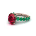 4ct Oval Cut Ruby Engagement Ring - Xena No. 26