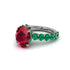 4ct Oval Cut Ruby Engagement Ring - Xena No. 27 image 3
