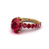 4ct Oval Cut Ruby Engagement Ring - Xena No. 55 image 3