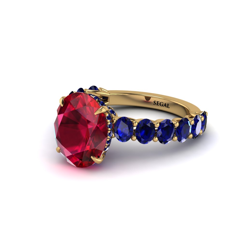 4ct Oval Cut Ruby Engagement Ring - Xena No. 70