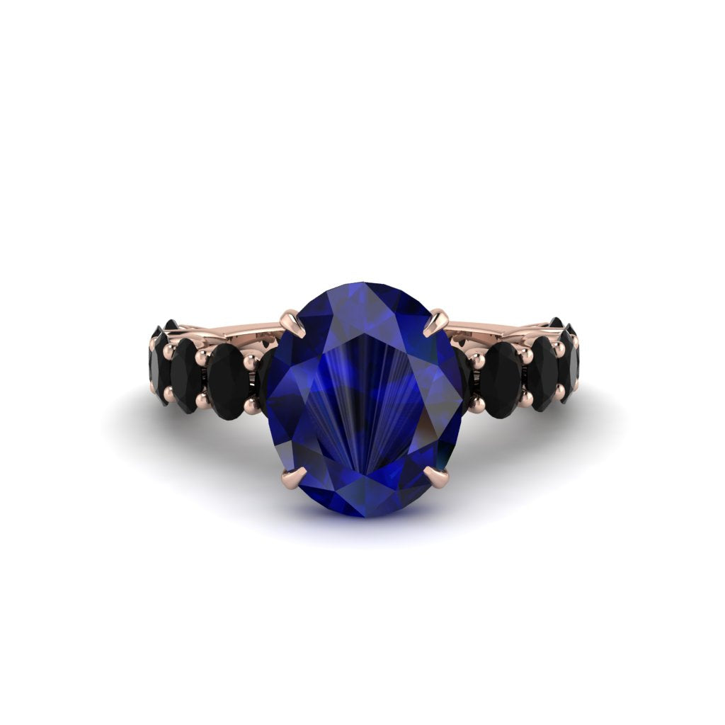4ct Oval Cut Sapphire Engagement Ring - Xena No. 44