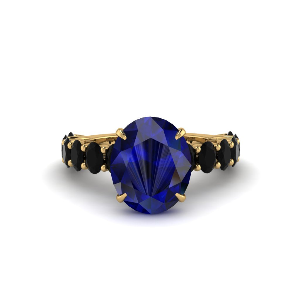 4ct Oval Cut Sapphire Engagement Ring - Xena No. 43