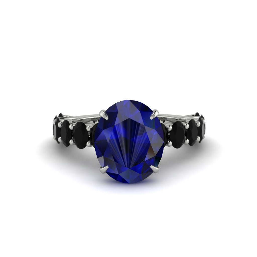 4ct Oval Cut Sapphire Engagement Ring - Xena No. 45