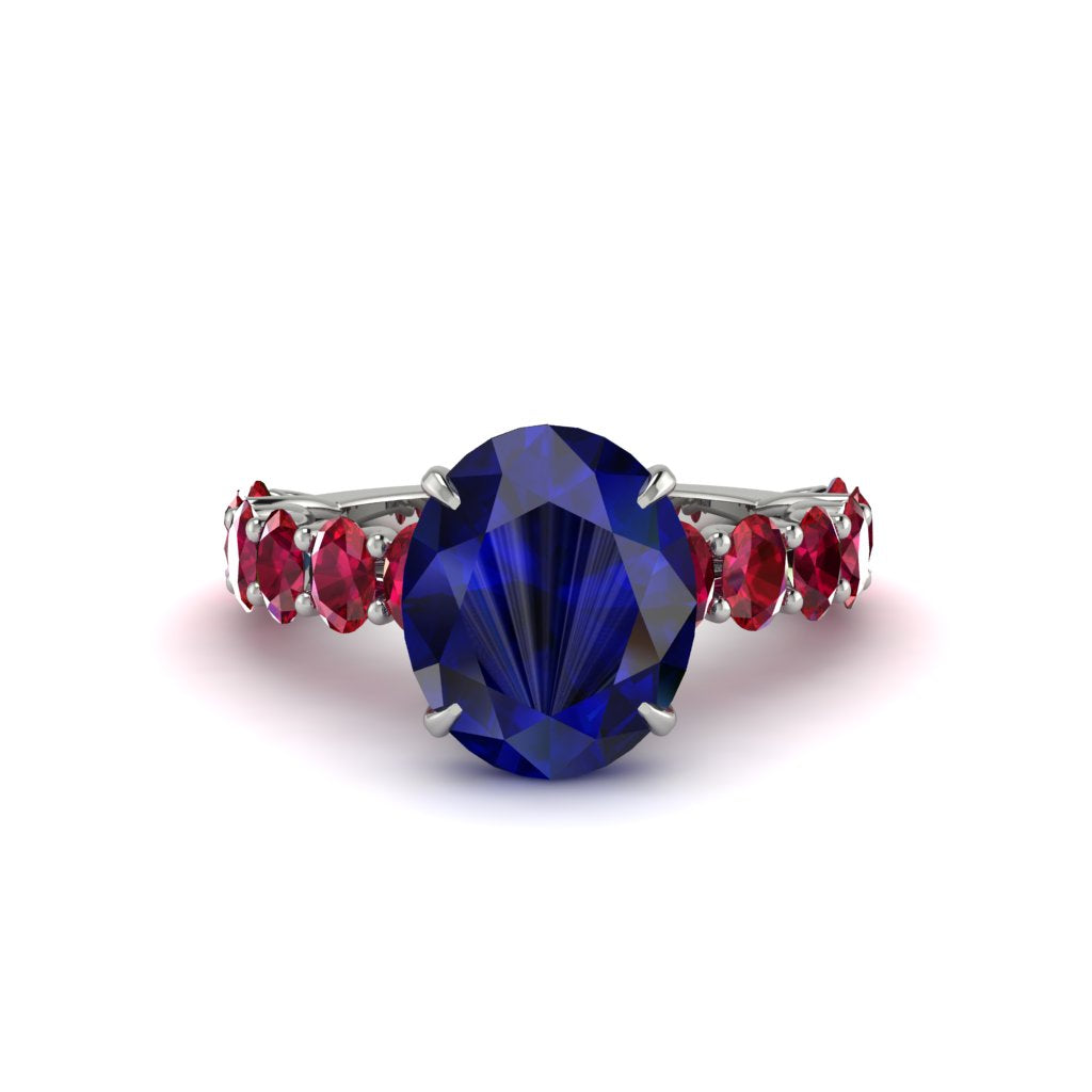 4ct Oval Cut Sapphire Engagement Ring - Xena No. 60