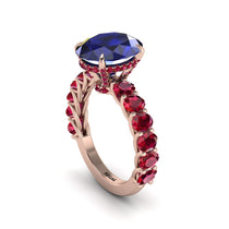 4ct Oval Cut Sapphire Engagement Ring - Xena No. 59 image 1