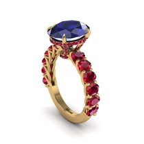 4ct Oval Cut Sapphire Engagement Ring - Xena No. 58 image 1