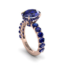 4ct Oval Cut Sapphire Engagement Ring - Xena No. 74 image 1