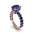 4ct Oval Cut Sapphire Engagement Ring - Xena No. 74 image 1
