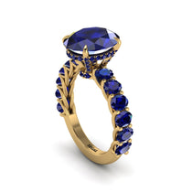 4ct Oval Cut Sapphire Engagement Ring - Xena No. 73 image 1