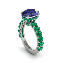 4ct Oval Cut Sapphire Engagement Ring - Xena No. 30 image 1