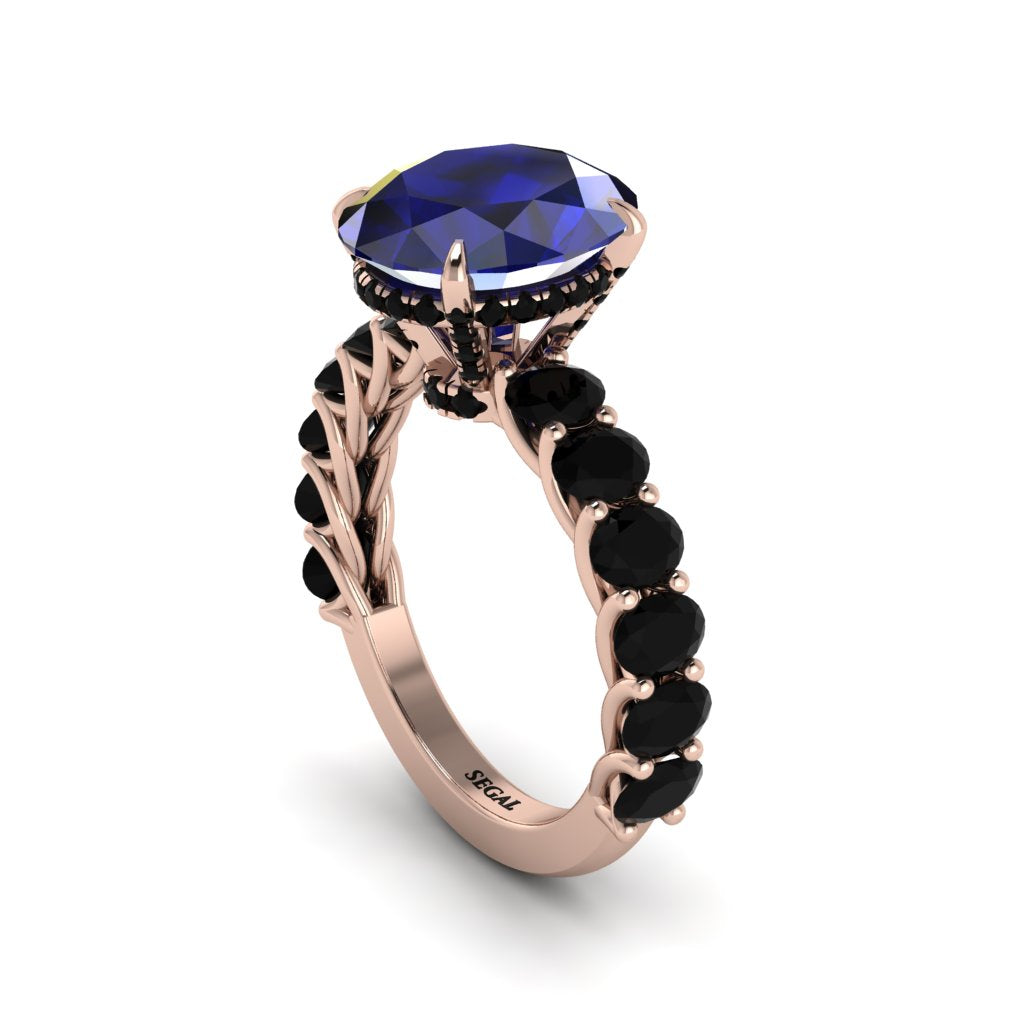 4ct Oval Cut Sapphire Engagement Ring - Xena No. 44
