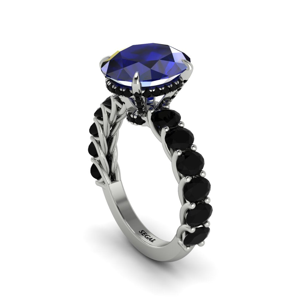 4ct Oval Cut Sapphire Engagement Ring - Xena No. 45