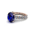 4ct Oval Cut Sapphire Engagement Ring - Xena No. 14 image 3