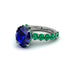 4ct Oval Cut Sapphire Engagement Ring - Xena No. 30 image 3