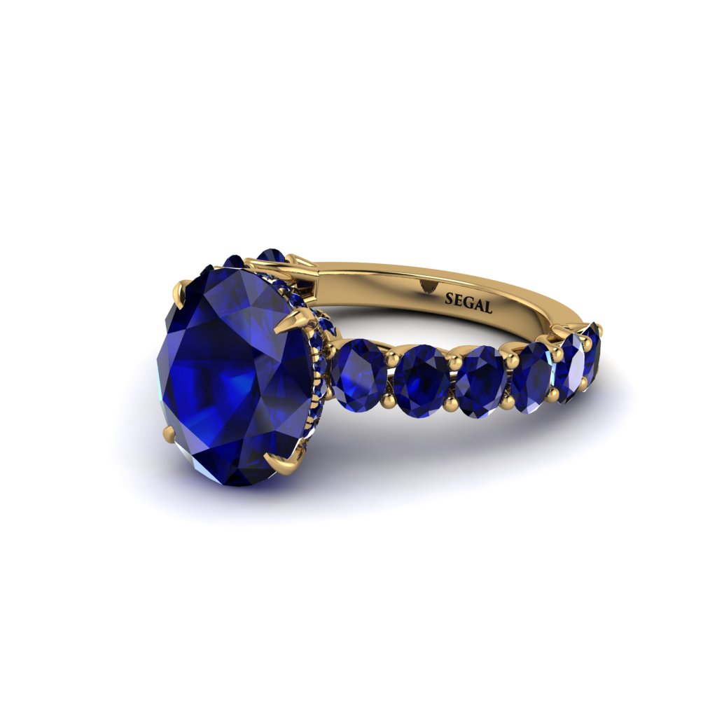 4ct Oval Cut Sapphire Engagement Ring - Xena No. 73