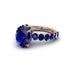 4ct Oval Cut Sapphire Engagement Ring - Xena No. 74 image 3