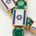 Emerald Tennis Bracelet with Israeli Flag no. 4