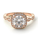 Vintage Inspired Diamond Halo Ring - Frances No. 2