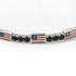 Black Diamond Tennis Bracelet with United States Flag no. 9
