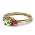 Classic Three Stone Peridot Engagement Ring - Valentina No. 710