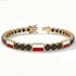 Black Diamond Tennis Bracelet with Poland Flag no. 7