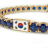 Sapphire Tennis Bracelet with South Korea Flag no. 13 image 4