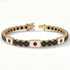 Black Diamond Tennis Bracelet with Japan Flag no. 7