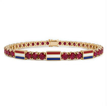 Ruby Tennis Bracelet with Netherlands Flag no. 10 image 1