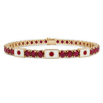 Ruby Tennis Bracelet with Japan Flag no. 10 image 1