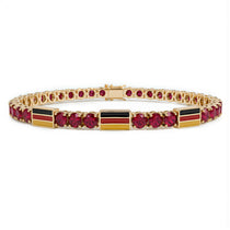 Ruby Tennis Bracelet with Germany Flag no. 10 image 1