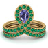 Tanzanite Pear Shape Stacking Bridal Set - Emilia No. 204 image 1