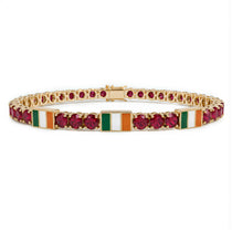 Ruby Tennis Bracelet with Ireland Flag no. 10 image 1