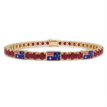 Ruby Tennis Bracelet with Australia Flag no. 10 image 1