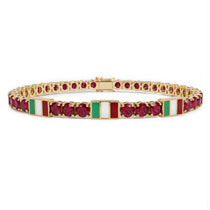 Ruby Tennis Bracelet with Italy Flag no. 10 image 1